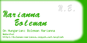 marianna boleman business card